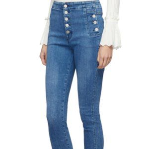 J BRAND 'NATASHA' SIDE BUTTON FLY CROPPED SKINNY JEANS, Size 27